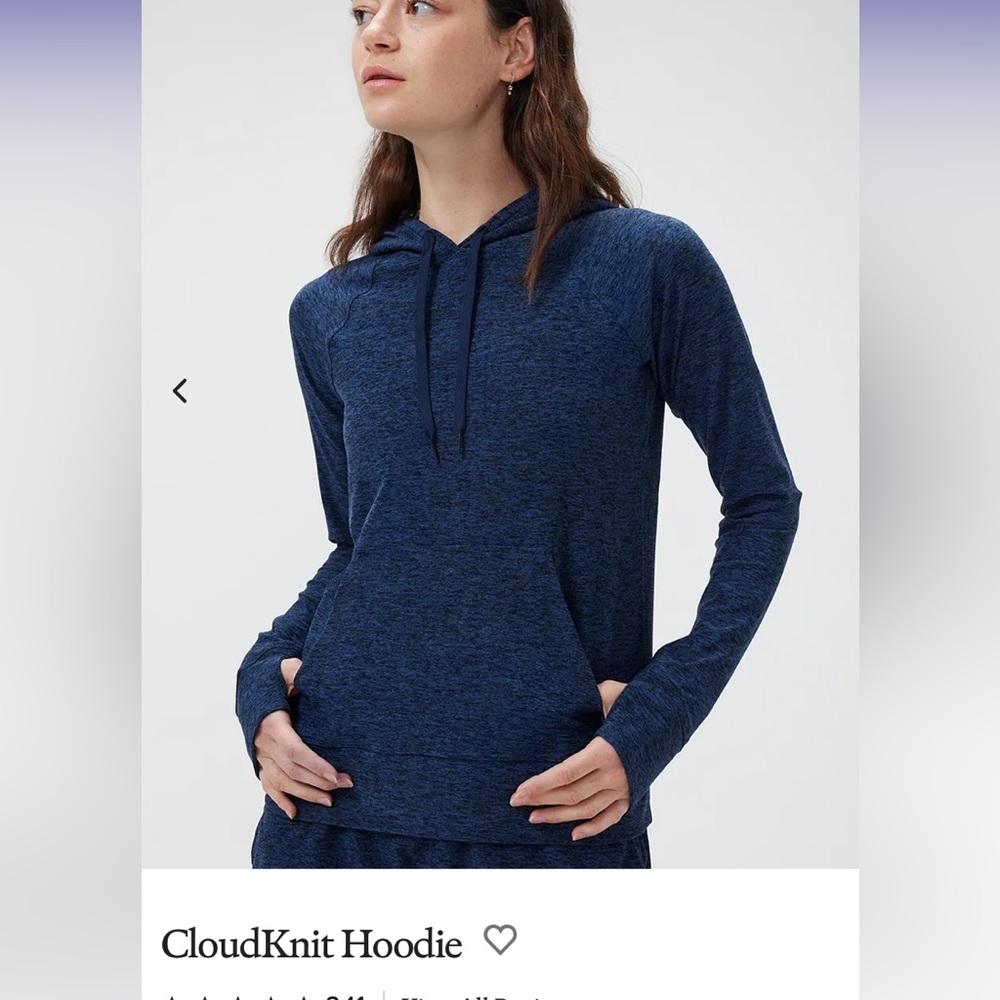 OUTDOOR VOICES CLOUDKNIT HOODIE SIZE L